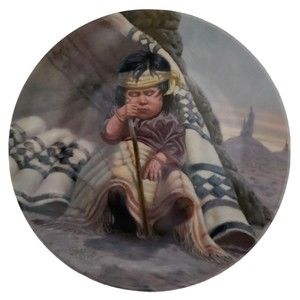 Vintage 1983 Vague Shadows Collectible Plate Siesta by PERILLO Childlife 7" USA